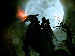 Man horse demon full moon - a horse free wallpaper