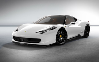 White sports car studio gray 5 - a studio free wallpaper