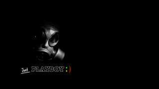 Gasmask phaboy darkroom redwhite sign - sign free wallpaper