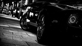 Black car brick street night 2 - its light free wallpaper for desktop