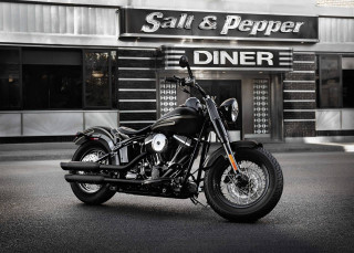 Black motorcycle salt pepper diner - a sign free wallpaper