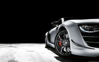 White sports car dark room 9 - the hood free wallpaper