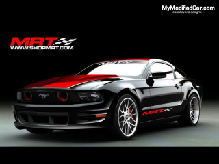 Black mustang red stripes hood - red stripe free wallpaper
