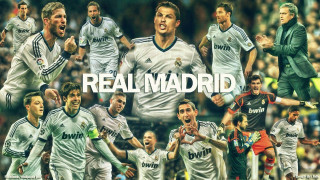 Real madrid players collage photos - different pose and colors free wallpaper
