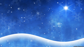 Blue background snowflakes star sky - a star in the sky above free wallpaper
