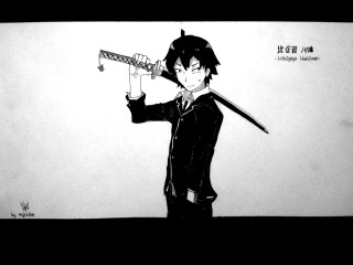 Man sword drawing chinese name - a drawing of a man holding free wallpaper