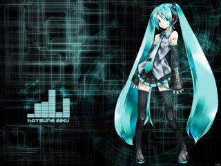Aqua hair anime girl blue - long blue hair free wallpaper