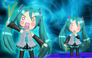 Cartoon character blue wig gun - video game free wallpaper for desktop