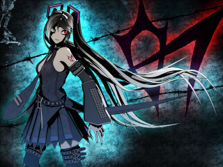 Gothic yandere sword woman bluebarbedwire - wire free wallpaper