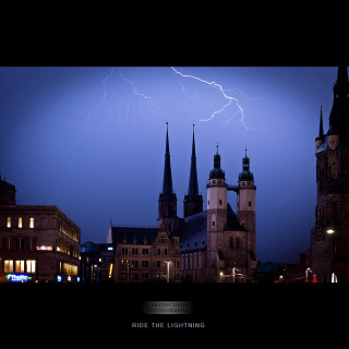 Lightning city night castle gothic - night time free wallpaper for tablet