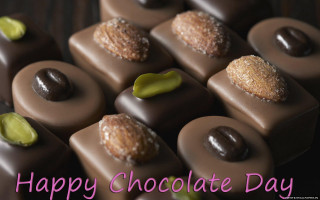 Chocolate tray pieces leaf happy - decadent free wallpaper