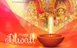 Diwali greeting lit candle colorful - light effect free wallpaper