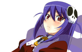 Cartoon character purple hair skull 2 - maya free wallpaper for desktop