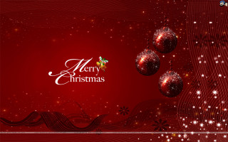 Merry christmas wallpaper ornaments red - the corner free wallpaper