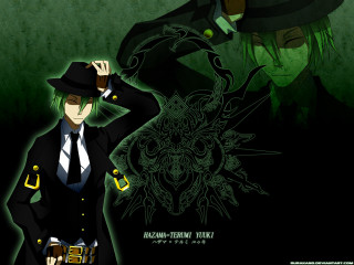 Man black suit hat green 2 - abstract illusionism free wallpaper