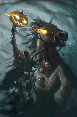 Horse fire mouth rider flame - free halloween wallpaper for mobile
