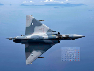Fighter jet flying blue sky - the side of the jet free wallpaper