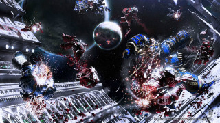 Space station debris surrounding background - mass effect free wallpaper