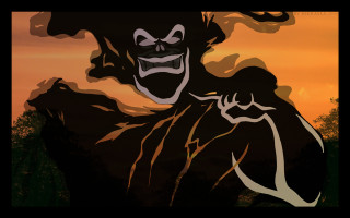 Scary man large smile arms - scary free wallpaper