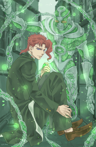 Man sitting ground green background - free sci-fi wallpaper for mobile