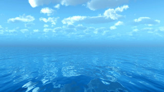 Blue ocean clouds sky above - a blue ocean free wallpaper