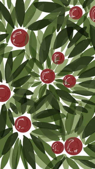 Red apples green leaves white - green leaf free wallpaper for mobile