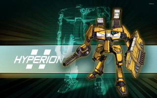 Yellow robot green background white - concept design art free wallpaper