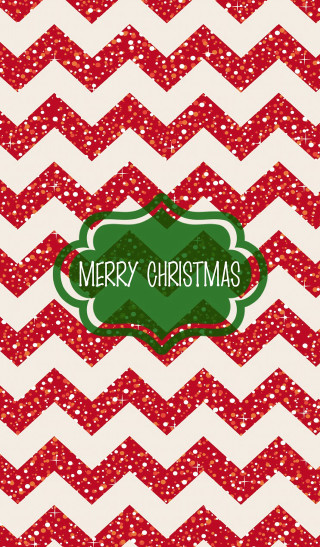 Red white chevron background merry - free christmas wallpaper for mobile
