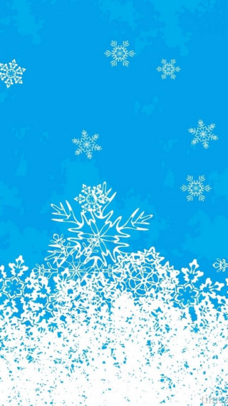 Snowflake blue background foreground snowflakes - free winter wallpaper for mobile