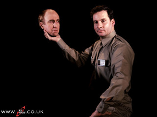 Two men in uniforms posing - studio photography free wallpaper