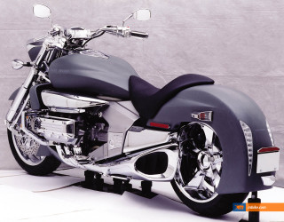 Motorcycle gray wall white floor - airbrush free wallpaper