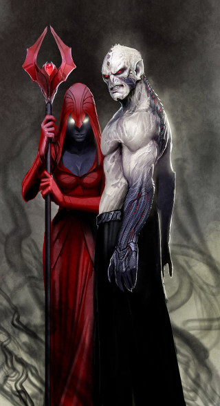 Demonic couple dark background demon - a couple free wallpaper for mobile