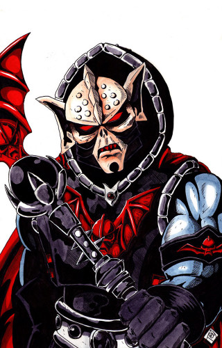 Man red black outfit bat - benjamin marra free wallpaper for mobile