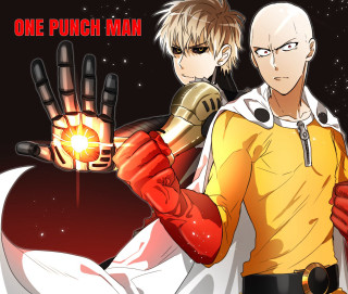 One punch man glowing hand - a man and a woman holding free wallpaper