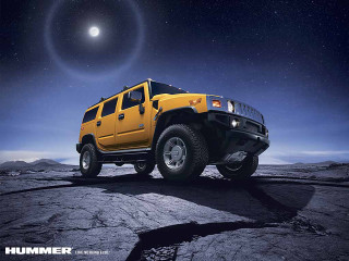 Yellow hummer night rocky moon - a rocky surface free wallpaper for desktop