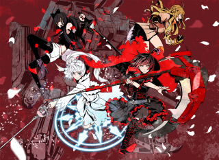 Anime characters swords blood red 2 - heart free wallpaper