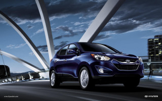 Blue car night street buildings - dan smith free wallpaper