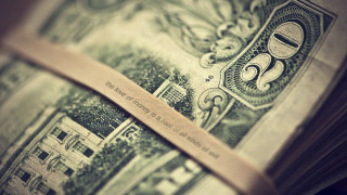 Twenty dollar bills brown ribbon 2 - benjamin franklin free wallpaper