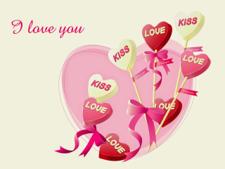 Valentines day card heart lollipops - a valentines day card free wallpaper