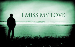 Man beach ocean message i - my love free wallpaper