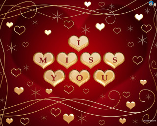 Red background hearts i miss - net art free wallpaper for desktop