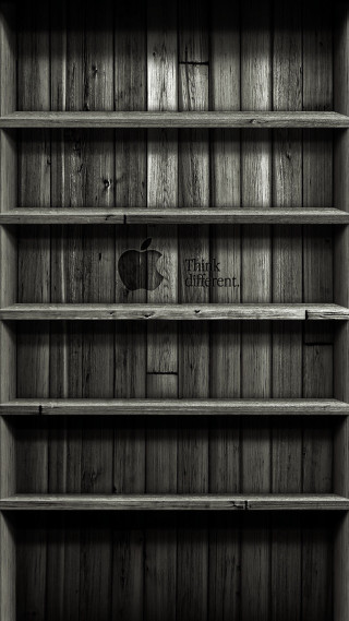 Wooden shelf apple dark room - a dark room free wallpaper for mobile