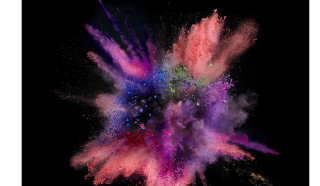 Colorful explosion powder black background 4 - a white border free wallpaper for desktop