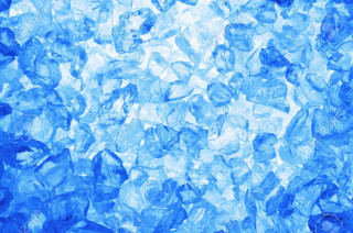 Blue background ice cubes surface - crystal cubism free wallpaper