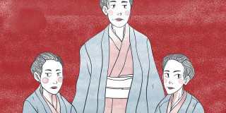 Woman kimono woman kimono red - a red wall free wallpaper