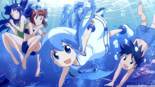 Group floating water fish background - a detailed drawing free wallpaper