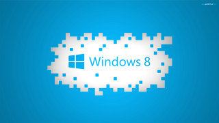 Blue background white text windows - 8 k free wallpaper for desktop