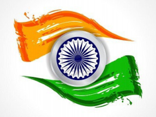 Flag white circle green orange - a flag free wallpaper