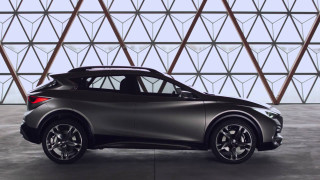 Black car geometric building red - bold shape free wallpaper