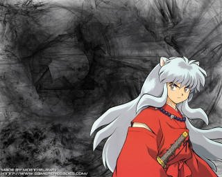 Anime character sword black background 2 - a white cat free wallpaper